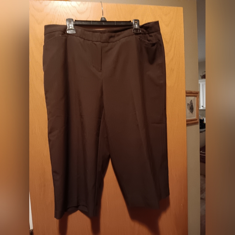 Womens Size XL, Worthington Dark Brown Capri Pants